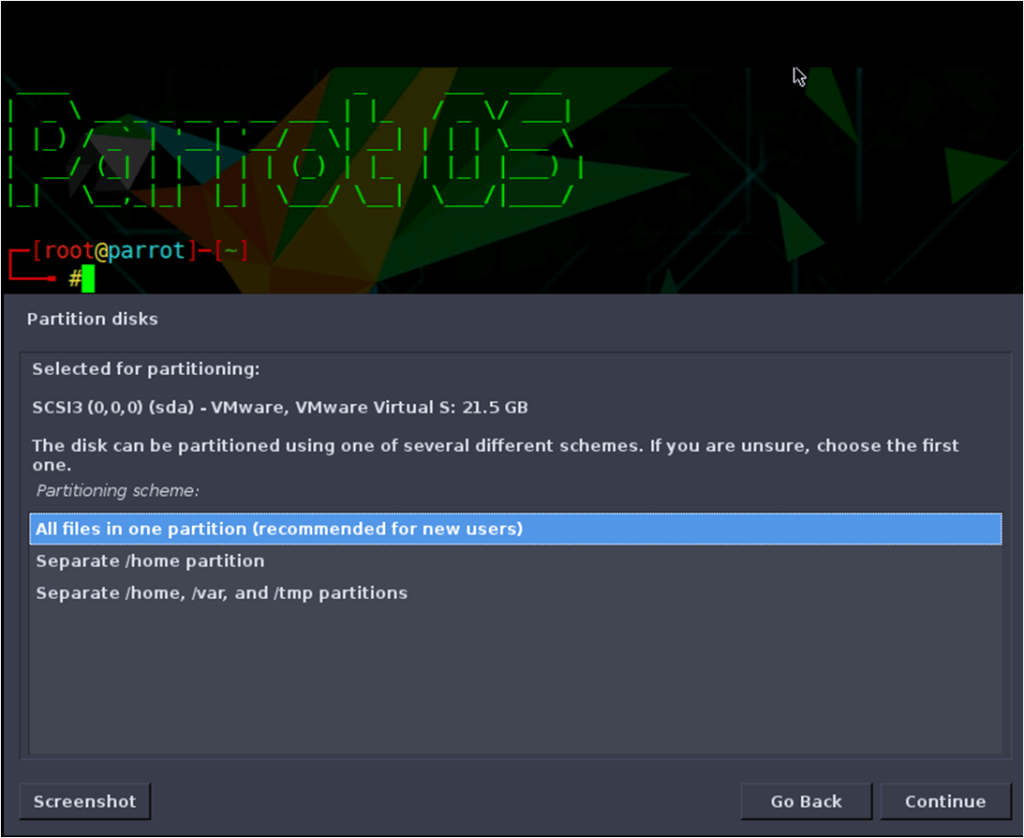 parrot security os headless install