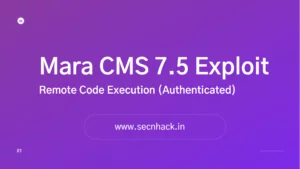 Mara CMS 7.5 Exploit – Remote Code Execution (Authenticated)