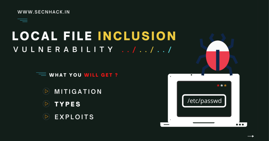 Local File Inclusion (LFI) Vulnerability Types, Mitigation and Exploit