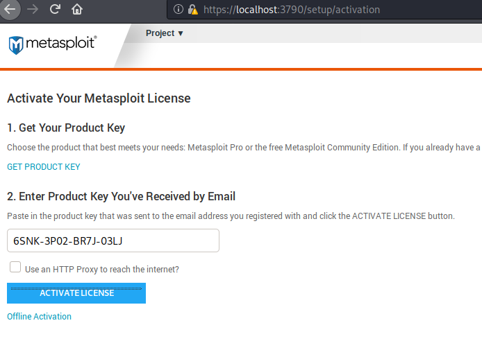 metasploit pro license key