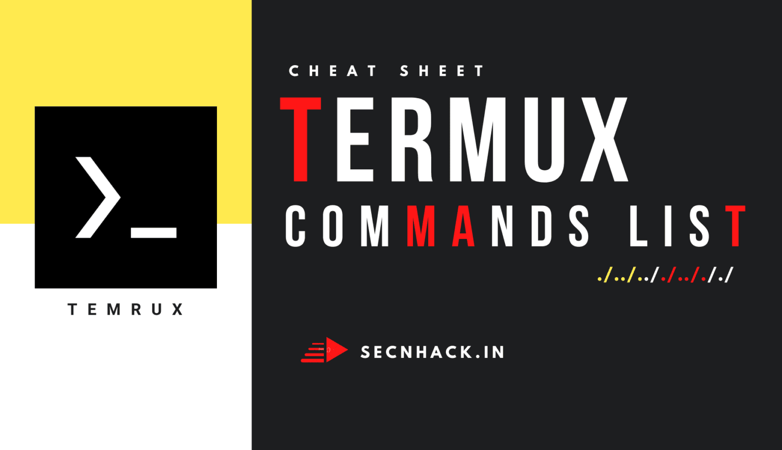 termux commands cheat sheet - Secnhack